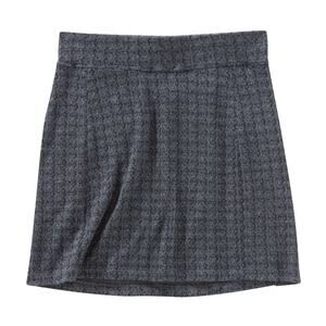 Ibex Women's Juliet Charcoal Gray & Black 100% Wool Mini Skirt - Size Small